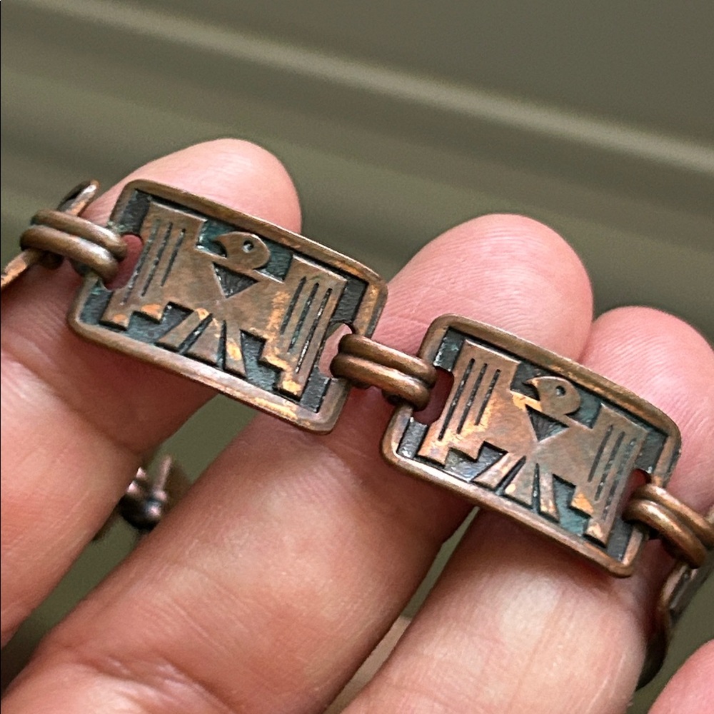 🖤Copper Spiritual Bird Panel Vintage bracelet - Picture 5 of 12
